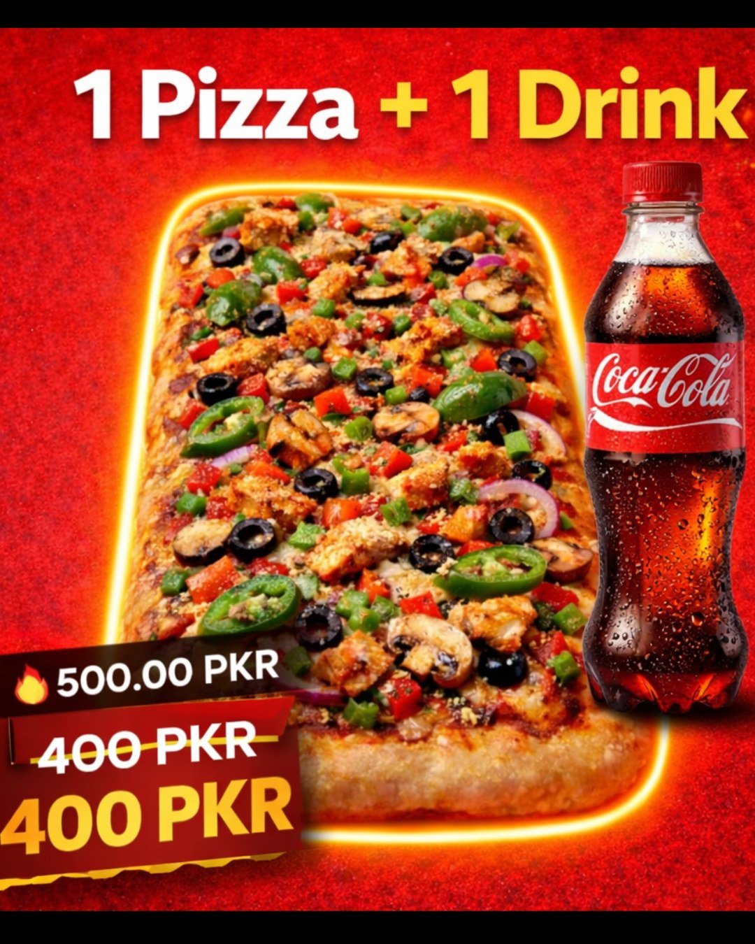 1 Pizza + 1 Drink